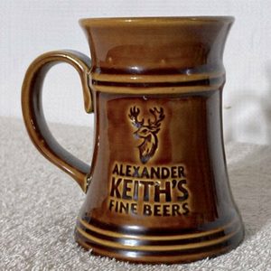 5/$25 Alexander Keith's Beer Stein Tankard Mug Carmel Brown